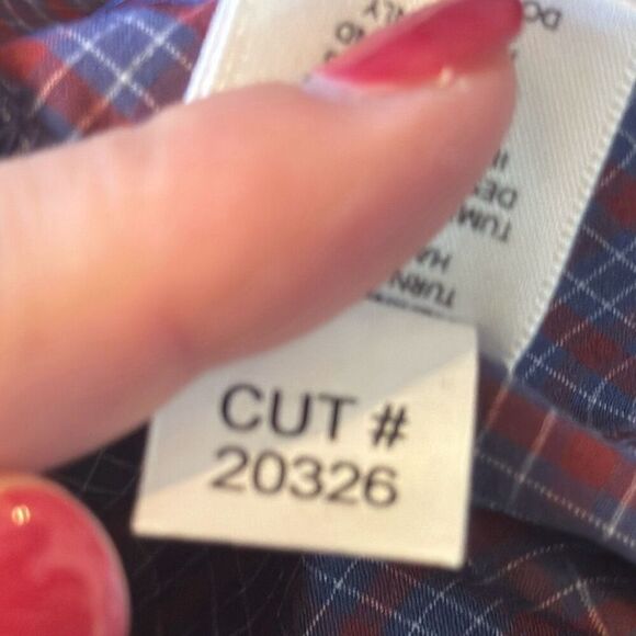 Mizzen + Main Leeward Collection Gingham Dress Shirt size XL Standard Fit Blue - Picture 8 of 8